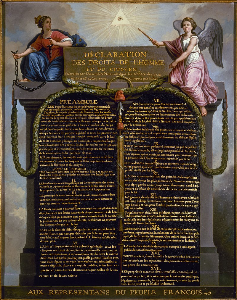 Déclaration des Droit de l'Homme 1789