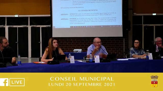 Unis pour La Garde Conseil Municipal du 20 septembre 2021